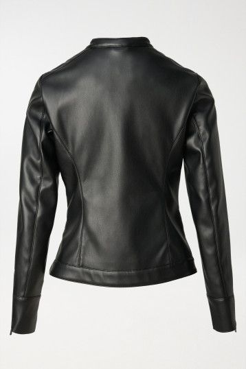 ŽENSKA JAKNA Basic faux leather jacket 