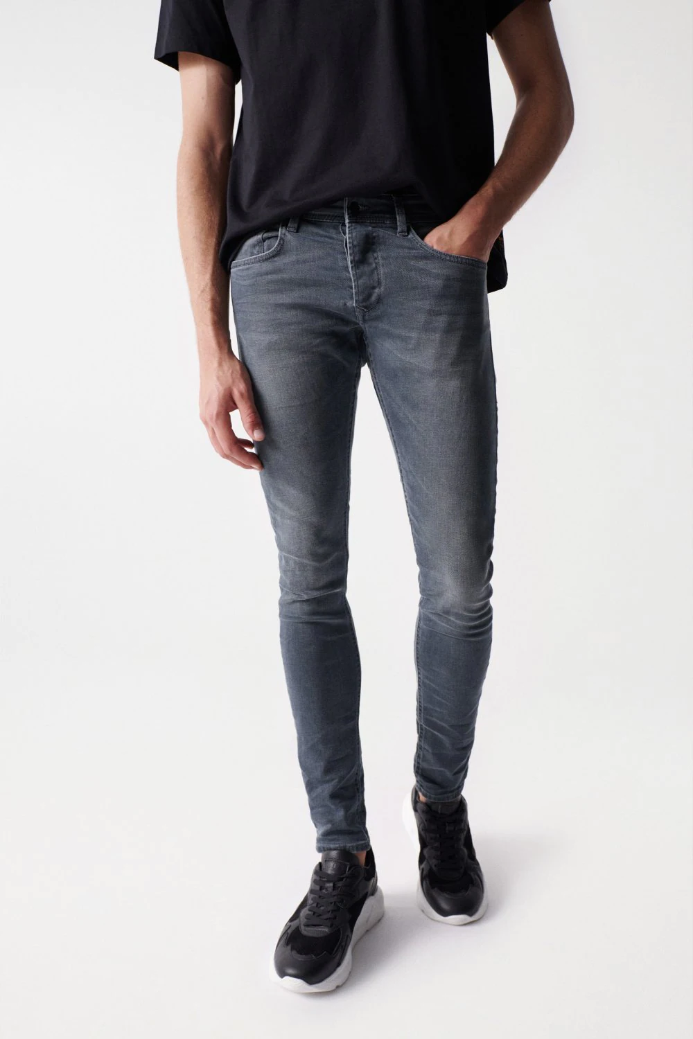 MOŠKE HLAČE Skinny jeans grey color 